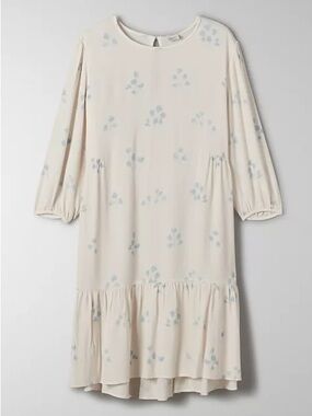 Aritzia Wilfred Lambrusco Dress in Birch/Shadow Blue Medium